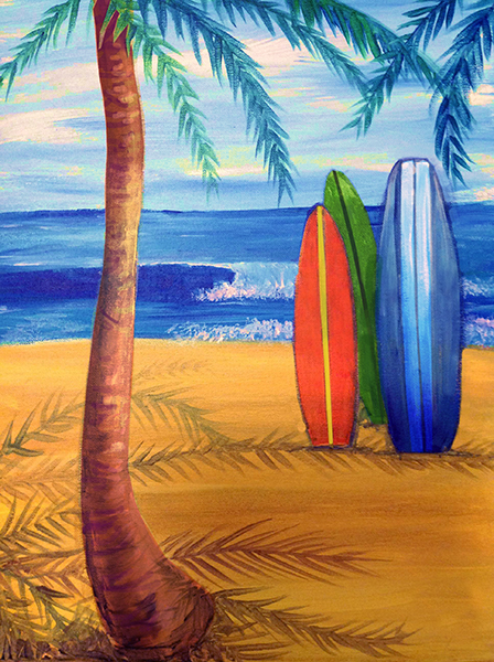 surfboard painting